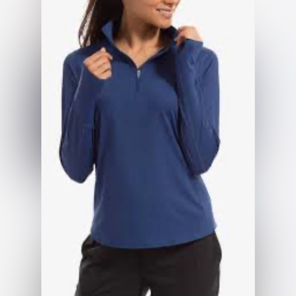 Bloq UV Dark Blue Quarter Zip